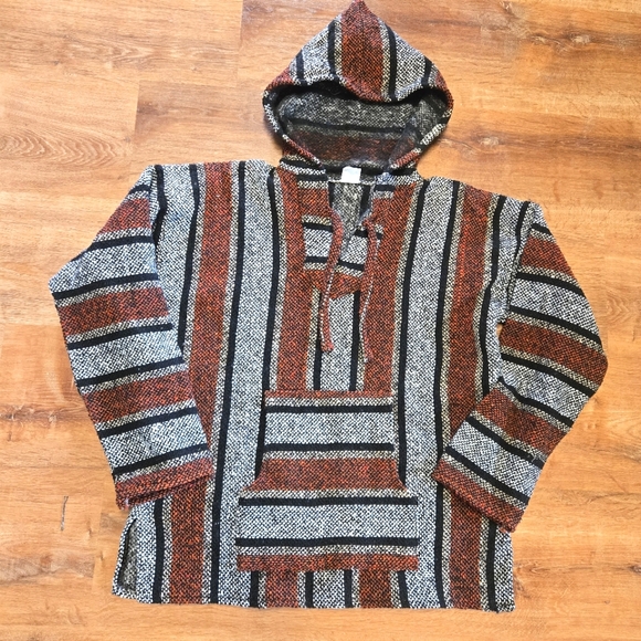 emisa Other - Striped Baja Hoodie with Front Pocket